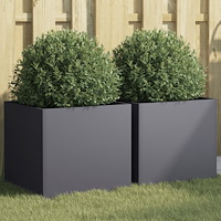 vidaXL Odlingslådor 2 st antracit 42x40x39 cm stål