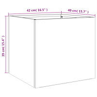 vidaXL Odlingslådor 2 st antracit 42x40x39 cm stål