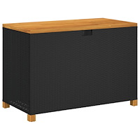 vidaXL Dynbox svart 110x55x63 cm konstrotting akaciaträ