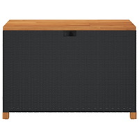 vidaXL Dynbox svart 110x55x63 cm konstrotting akaciaträ