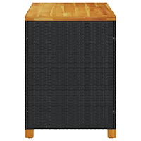 vidaXL Dynbox svart 110x55x63 cm konstrotting akaciaträ