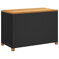 vidaXL Dynbox svart 110x55x63 cm konstrotting akaciaträ