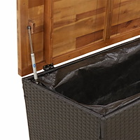 vidaXL Dynbox svart 110x55x63 cm konstrotting akaciaträ