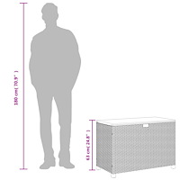 vidaXL Dynbox svart 110x55x63 cm konstrotting akaciaträ