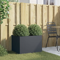 vidaXL Odlingslåda antracit 62x47x46 cm stål