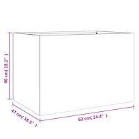 vidaXL Odlingslåda antracit 62x47x46 cm stål