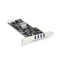 StarTech.com StarTech.com PCI Express (PCIe) SuperSpeed USB 3.0-kortadapter med 4 portar och 4 dedicerade kanaler på 5 Gbps – UASP –...