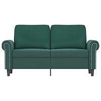 vidaXL Soffa 2-sits mörkgrön 120 cm sammet