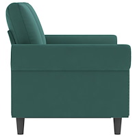 vidaXL Soffa 2-sits mörkgrön 120 cm sammet