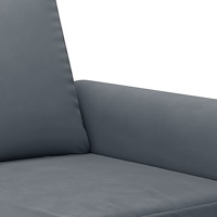 vidaXL Soffgrupp med dynor 3 delar Mörkgrå sammet