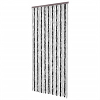 vidaXL Insektsgardin grå och vit 100x200 cm chenille