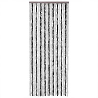 vidaXL Insektsgardin grå och vit 100x200 cm chenille