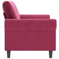 vidaXL 2-sitssoffa vinröd 140 cm sammet