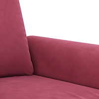 vidaXL 2-sitssoffa vinröd 140 cm sammet