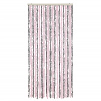 vidaXL Insektsgardin silvergrå och rosa 56x200 cm chenille