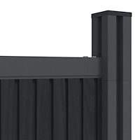 vidaXL Staketpanel WPC grå 180x186 cm