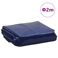 vidaXL Presenning blå Ø 2 m 650 g/m²