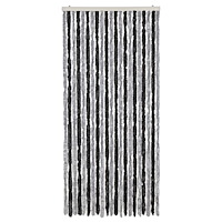 vidaXL Insektsgardin grå och svart 90x220 cm chenille