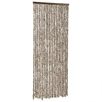 vidaXL Insektsgardin taupe och vit 100x200 cm chenille
