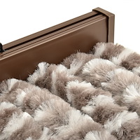 vidaXL Insektsgardin taupe och vit 100x200 cm chenille