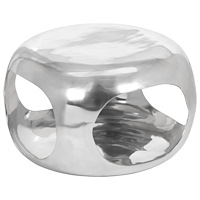 vidaXL Soffbord aluminium 50x50x30 cm silver