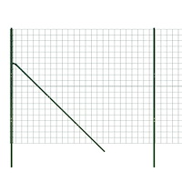vidaXL Stängsel grön 1,6x25 m galvaniserat stål