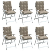 vidaXL Stolsdynor 6 st taupe oxfordtyg