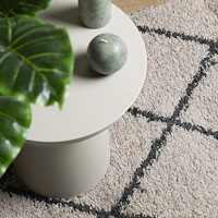 vidaXL Ryamatta PAMPLONA lång lugg modern beige & antracit 60x110 cm
