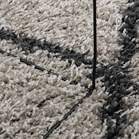 vidaXL Ryamatta PAMPLONA lång lugg modern beige & antracit 60x110 cm