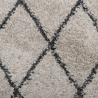 vidaXL Ryamatta PAMPLONA lång lugg modern beige & antracit 60x110 cm