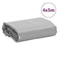 vidaXL Presenning grå 4x5 m 650 g/m²