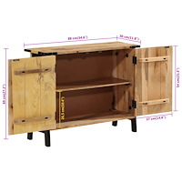 vidaXL Skänk 88x30x69 cm massivt mangoträ