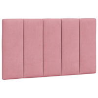 vidaXL Sängram med huvudgavel rosa 90x190 cm sammet