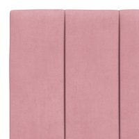 vidaXL Sängram med huvudgavel rosa 90x190 cm sammet