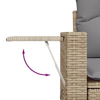 vidaXL Soffgrupp för trädgården 12 delar med dynor beige konstrotting