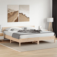 vidaXL Sängram utan madrass 200x200 cm massiv furu