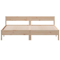 vidaXL Sängram utan madrass 200x200 cm massiv furu