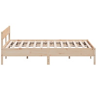vidaXL Sängram utan madrass 200x200 cm massiv furu