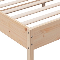 vidaXL Sängram utan madrass 200x200 cm massiv furu