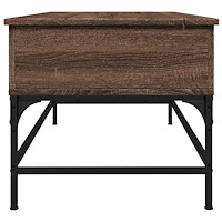 vidaXL Soffbord brun ek 100x50x45 cm konstruerat trä och metall