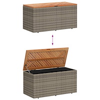 vidaXL Dynbox grå 110x50x54 cm konstrotting akaciaträ