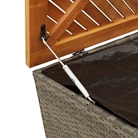 vidaXL Dynbox grå 110x50x54 cm konstrotting akaciaträ