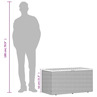 vidaXL Dynbox grå 110x50x54 cm konstrotting akaciaträ