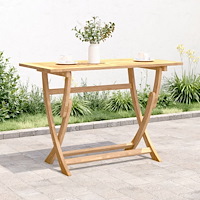 vidaXL Hopfällbart trädgårdsbord 110x55x75 cm massivt akaciaträ