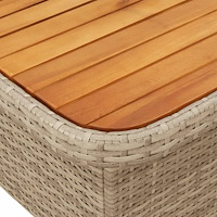 vidaXL Soffgrupp för trädgården med dynor 4 delar beige konstrotting