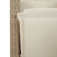 vidaXL Soffgrupp för trädgården med dynor 4 delar beige konstrotting