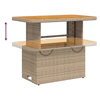 vidaXL Soffgrupp för trädgården med dynor 4 delar beige konstrotting