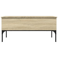vidaXL Soffbord sonoma-ek 100x50x45 cm konstruerat trä och metall