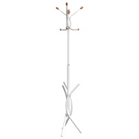 vidaXL Klädhängare vit 176 cm pulverlackerat järn