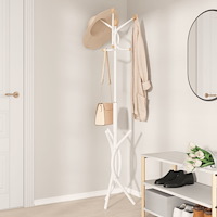 vidaXL Klädhängare vit 176 cm pulverlackerat järn